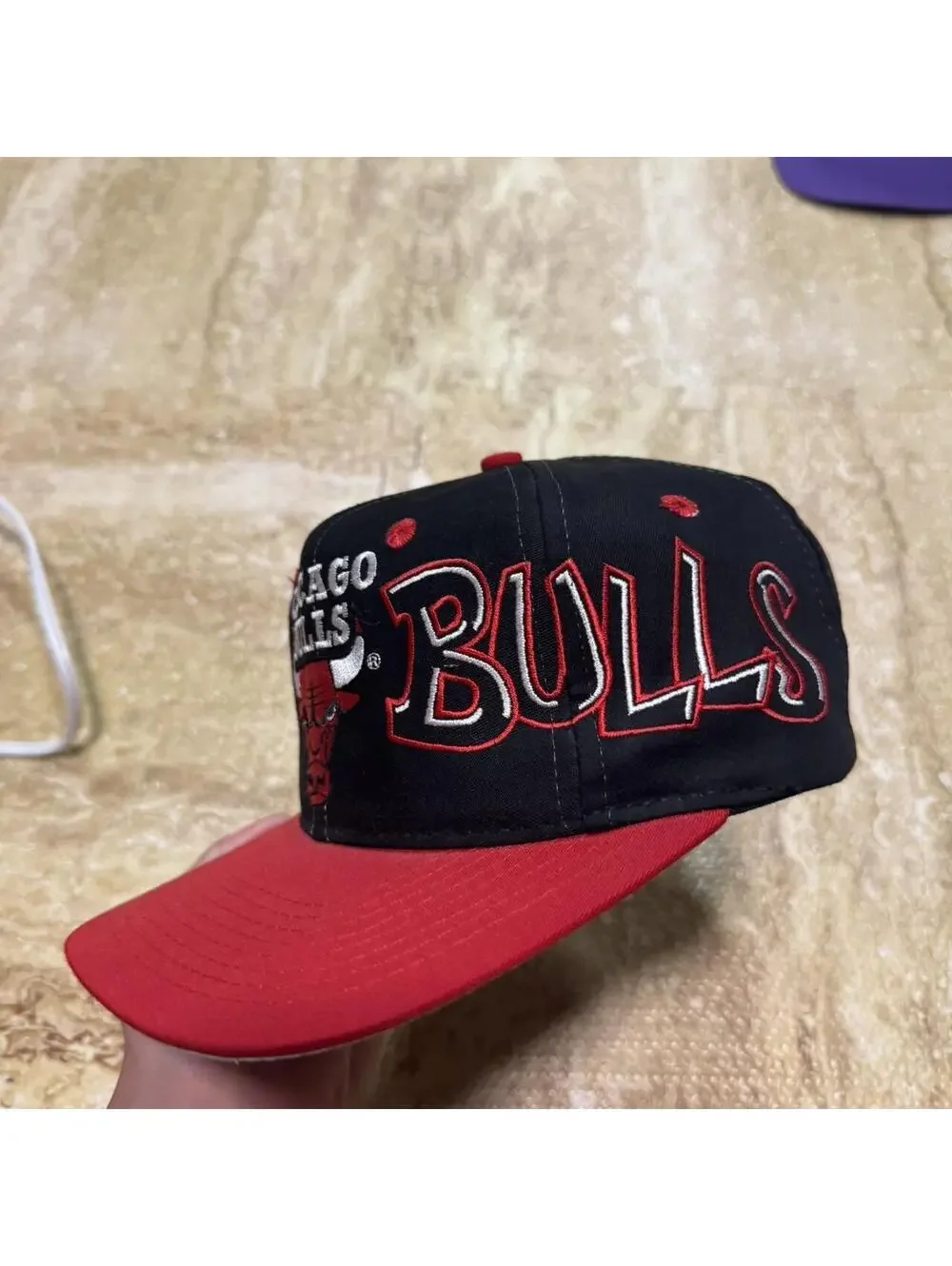 Vintage Chicago Bulls Drew Pearson Graffiti SnapBack Hat C